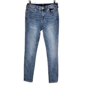 True Religion Jennie Curvy Jeans Womens 27 Mid Rise Skinny Light Wash Stretch